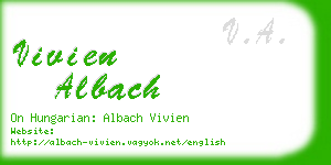 vivien albach business card